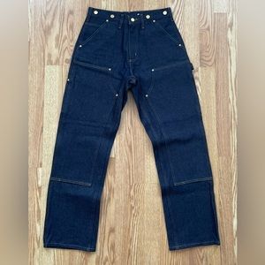 NWOT Carhartt Denim Double Front Logger Dungaree Work Pants(ORIGINAL ISSUE)RIGID
